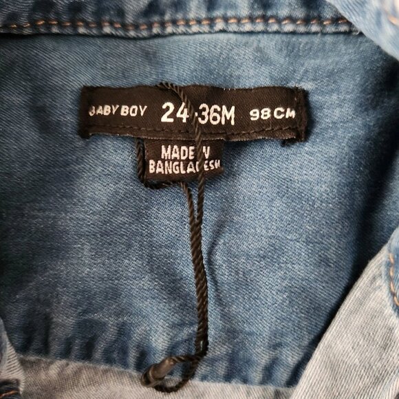 Denim Co Baby boy 24-36M denim button down shirt infant - Picture 2 of 2